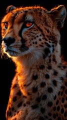 Obraz premium Light painting Photo of a cheetah, cinematic