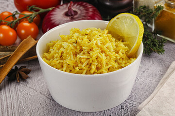 Indian cuisine lemon basmati rice