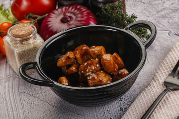 Chicken fillet with soya teriyaki sauce