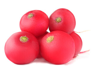 Radishes isolated on a white background