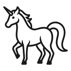 Outline unicorn vector design vector