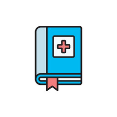 Book icon design with white background stock illustration