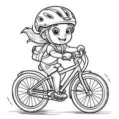 Fototapeta premium Coloring Pages | Bike Coloring