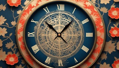 Digital Painting A Clock Icon Representing Time UK (8)