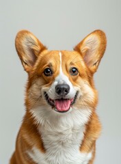 A happy corgi dog