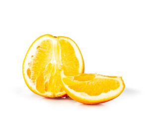 Lemon slices isolated on a white background