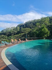Fototapeta premium Baie Beau Vallon - tropical beach on island Mahe in Seychelles