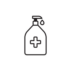 Disinfectant icon design with white background stock illustration