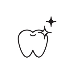 Tooth icon design with white background stock illustration