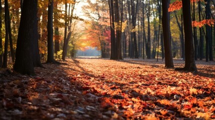 The beauty of autumn forest
