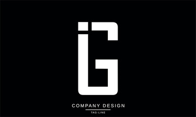 IG, GI Abstract Letters Logo Monogram Design Symbol Font Icon