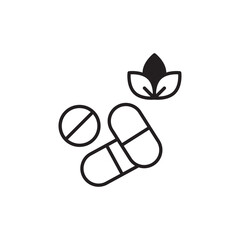 Herbal icon design with white background stock illustration