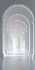 Futuristic White Marble Archway