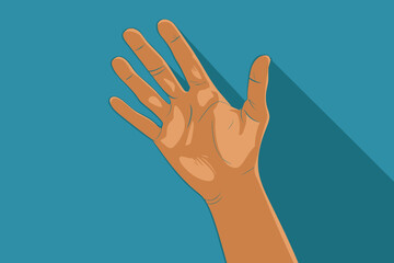 Obraz premium a simple flat illustration of an Hand, vector graphics