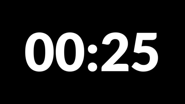 30 Second count clock time video animation vector design.
