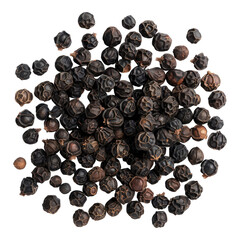 Black pepper isolated on transparent background