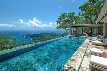 Obraz premium Luxurious Eco-conscious Architecture: Sustainable Solutions for Hospitality Tranquility