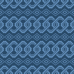 Japanese Diamond Chain Vector Seamless Pattern
