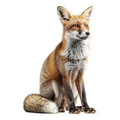Fox isolated on transparent background