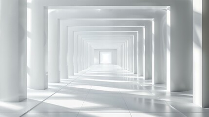 Futuristic White Corridor