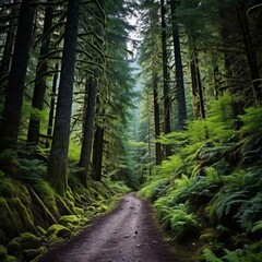 Obraz premium The Path Through the Mysterious Forest