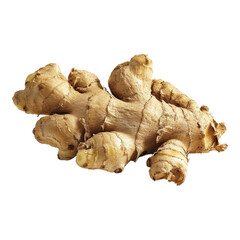 Fresh ginger piece isolated on transparent background