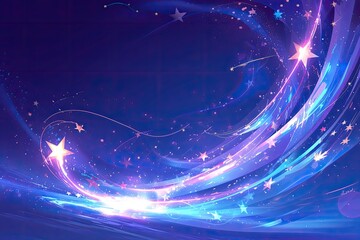 Vibrant Cosmic Nebula Illustration with Swirling Patterns and Energy - obrazy, fototapety, plakaty