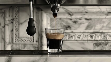Crafting Coffee and Cocktails in a Stylish Bar Setting - obrazy, fototapety, plakaty