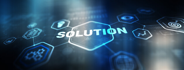 Business concept. Problem solution success. Modern business, Innovative of new ideas - obrazy, fototapety, plakaty