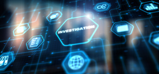 Investigation Business concept on abstract background