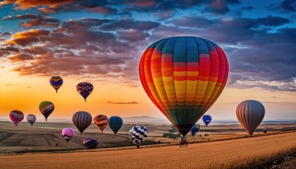  air balloons with different colors 