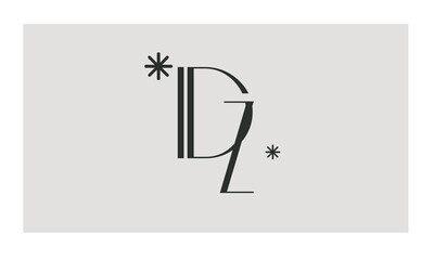 Alphabet letters Initials Monogram logo DZ, ZD, D and Z