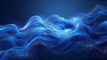Modern abstract blue light wave background. Concept technology futuristic lines with light effect. Space for text. Motion lines modern design for cover, brochure, book, banner web, advertising,