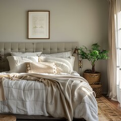 Elegant Neutral Bedroom With Natural Light