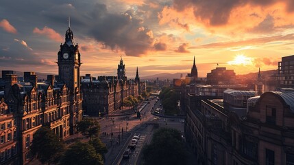 Naklejka premium TRNSMT Festival's Iconic Legacy in Glasgow. Generative Ai.