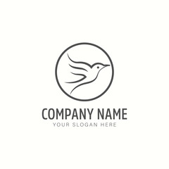 abstract bird logo design