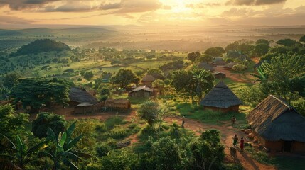A captivating image of a lush, verdant landscape, showcasing the natural beauty and diversity of the African continent that nurtures its children on International Day of the African Child.