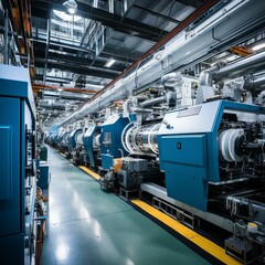 A factory with many machines