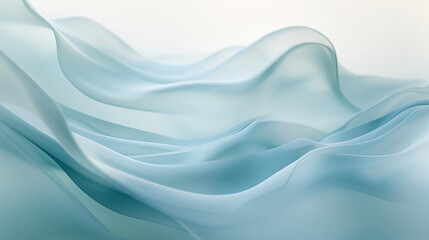 Fototapeta premium This image captures the luxurious and smooth texture of blue silk fabric, creating an aesthetic that is both sophisticated and inviting with its gentle folds