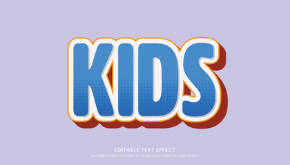 kids text effect template editable design for business logo and brand