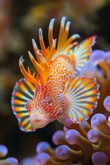 Amazing colorful mandarin fish with beautiful patterns on its body