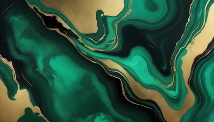 Background Green Gold Abstract Texture Marble Patt