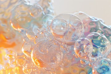 splash of orange liquid with many small bubbles
