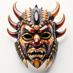 Demon mask. Digital illustration. Isolated on white background.