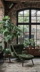 Indoor plants in a living room