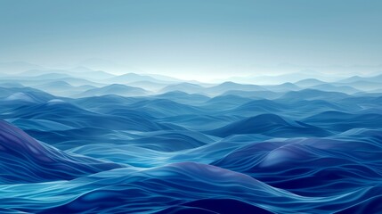 Deep Blue Ocean Waves
