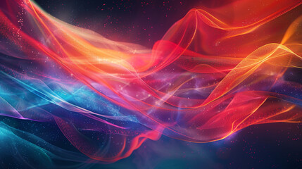 Luminous threads of color intertwining in a vibrant display of digital creativity and innovation.