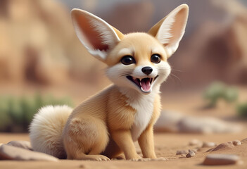 happy fennec fox 2