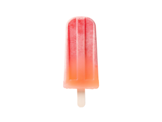 a popsicle with a red and pink gradient