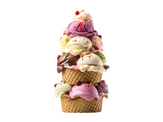 a stack of ice cream cones